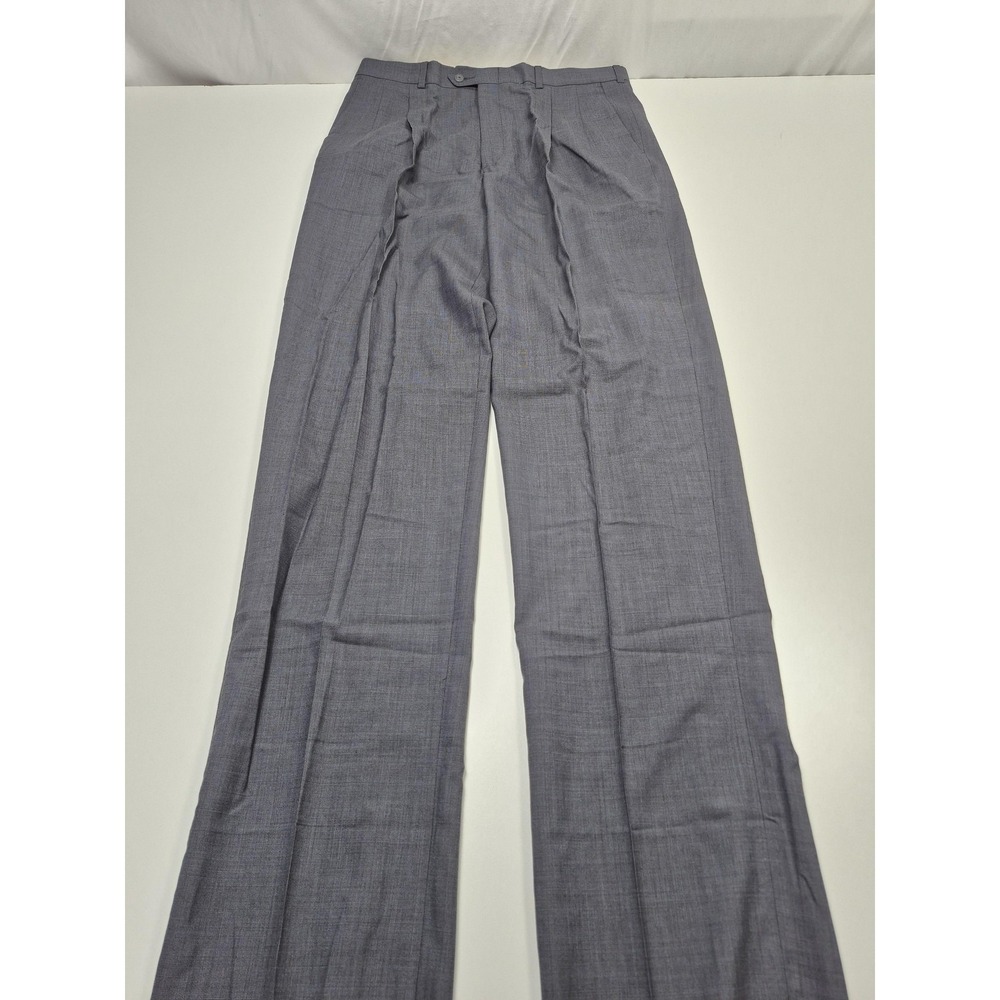 VTG John Alexander Dress Pants Men's 34x36 Gray Wool Pleated Business Formal NWT